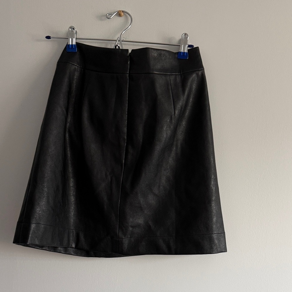 J. Crew Black Faux Leather Mini Skirt - Picture 3 of 3